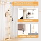 5-Tier Cat Tower Adjustable Tall Cat Climbing Tree with Scratching Post - Beige Plush Features 2
