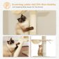 5-Tier Cat Tower Adjustable Tall Cat Climbing Tree with Scratching Post - Flower Beige Scratch Posts