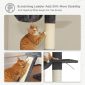 5-Tier Cat Tower Adjustable Tall Cat Climbing Tree with Scratching Post - Flower Dark Grey Image