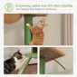 5-Tier Cat Tower Adjustable Tall Cat Climbing Tree with Scratching Post - Flower Green Image