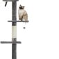5-Tier Cat Tower Adjustable Tall Cat Climbing Tree with Scratching Post - Grey Upgrade