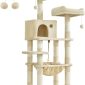 Cat Tree Multi-Level Cat Tower for Indoor Cats with Scratching Posts - Beige