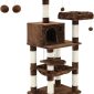 Cat Tree Multi-Level Cat Tower for Indoor Cats with Scratching Posts - Brown