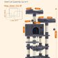 Cat Tree Multi-Level Cat Tower for Indoor Cats with Scratching Posts - Smoky Gray Dimensions