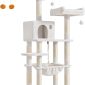 Cat Tree Multi-Level Cat Tower for Indoor Cats with Scratching Posts - Cream White