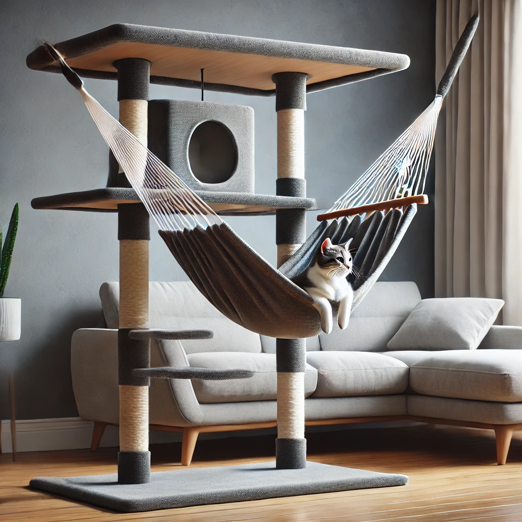 Cat Tree With Add-On Features Hammocks And Swings - 05