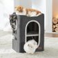 Foldable Cat Hideaway Bedsure Cat Beds for Indoor Cats - Dark Grey actual image