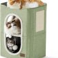 Foldable Cat Hideaway Bedsure Cat Beds for Indoor Cats - Green