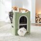 Foldable Cat Hideaway Bedsure Cat Beds for Indoor Cats - Green actual image
