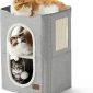 Foldable Cat Hideaway Bedsure Cat Beds for Indoor Cats - Grey