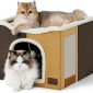 Foldable Cat Hideaway Bedsure Cat Beds for Indoor Cats - Honeycomb