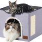 Foldable Cat Hideaway Bedsure Cat Beds for Indoor Cats - Light Purple