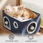 Foldable Cat Hideaway Bedsure Cat Beds for Indoor Cats - Widen Feature 3
