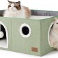 Foldable Cat Hideaway Bedsure Cat Beds for Indoor Cats - Widen Green