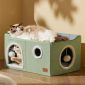 Foldable Cat Hideaway Bedsure Cat Beds for Indoor Cats - Widen Green actual image