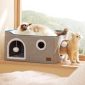 Foldable Cat Hideaway Bedsure Cat Beds for Indoor Cats - Widen Grey actual image
