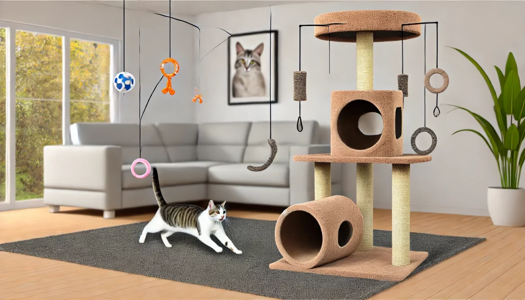 Kitty With Toys And Tunnels - 06