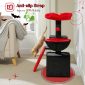 Small Cat Tower Cat Condo with Sisal Scratching Ramp Black Anti Slip