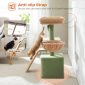 Small Cat Tower Cat Condo with Sisal Scratching Ramp Green Anti Slip