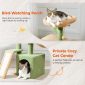 Small Cat Tower Cat Condo with Sisal Scratching Ramp Green Preference1