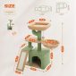 Small Cat Tower Cat Condo with Sisal Scratching Ramp Green Size