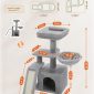 Small Cat Tower Cat Condo with Sisal Scratching Ramp Light Grey Size